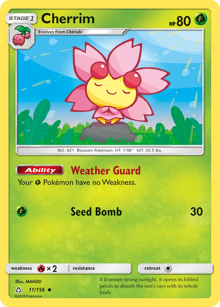 Cherrim — Ultra Prism 11 Pokémon card