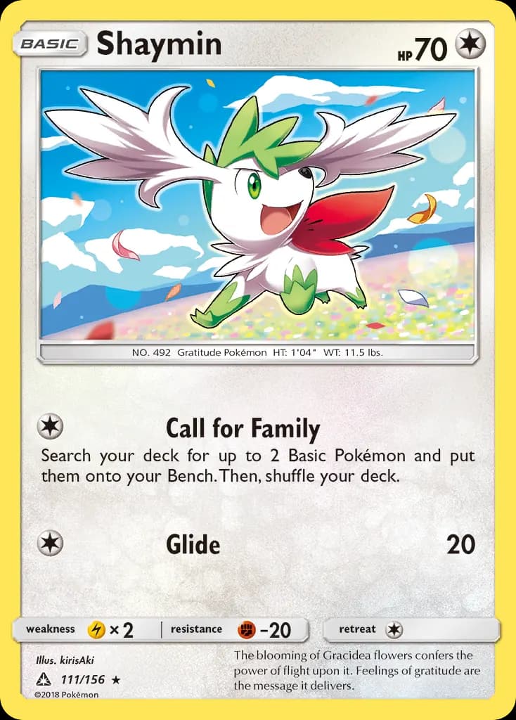 Shaymin — Ultra Prism 111 Pokémon card
