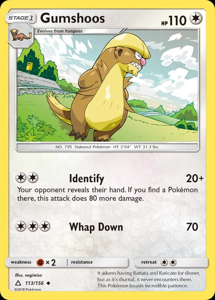Gumshoos — Ultra Prism 113 Pokémon card