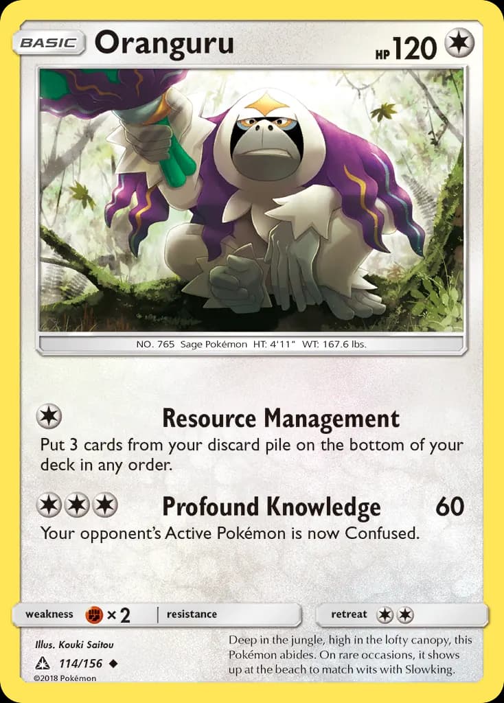 Oranguru — Ultra Prism 114 Pokémon card