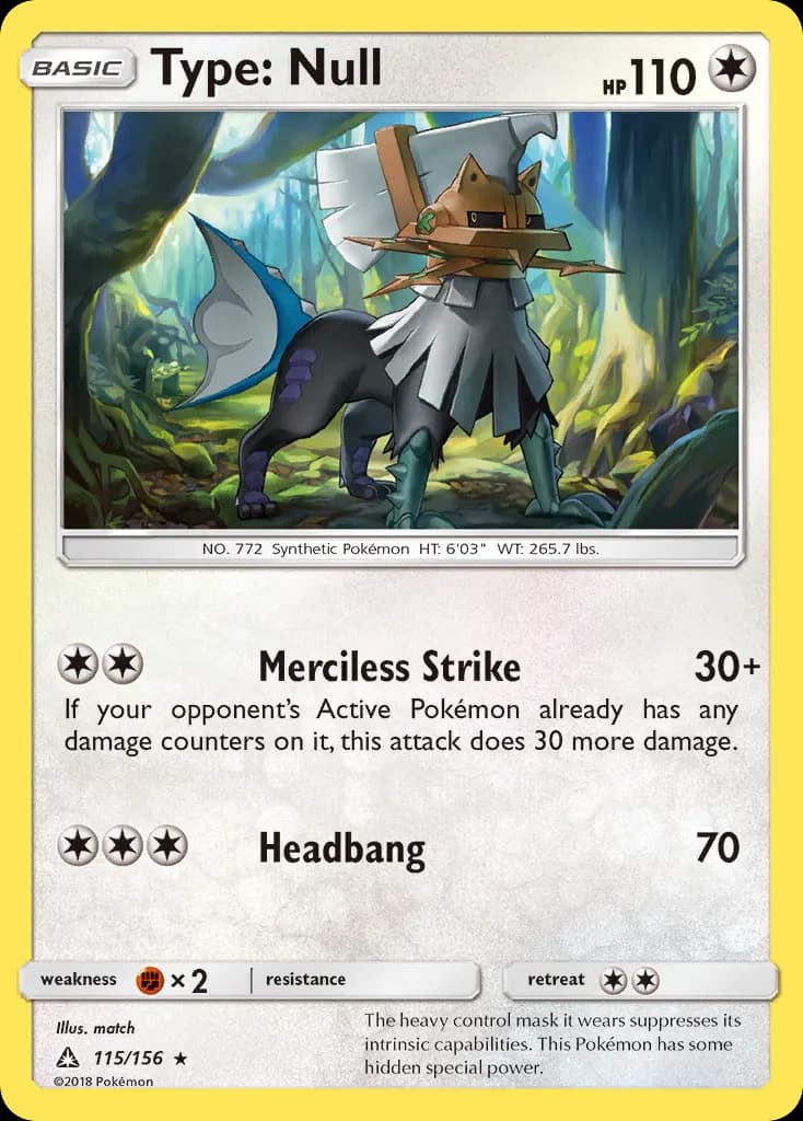 Type: Null — Ultra Prism 115 Pokémon card
