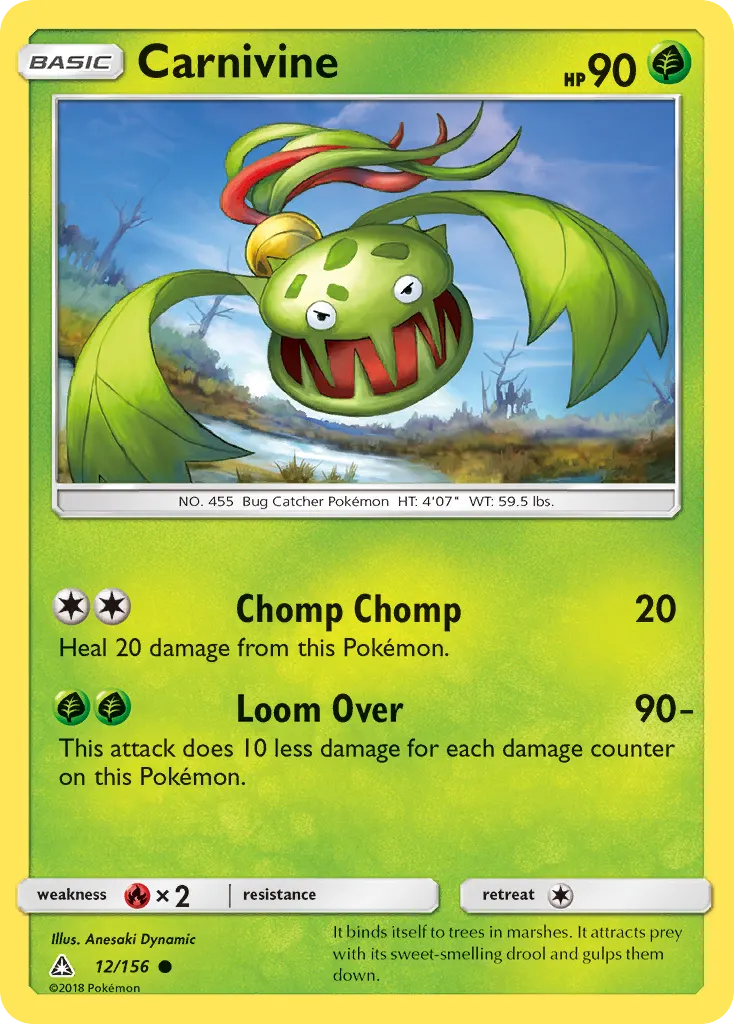 Carnivine — Ultra Prism 12 Pokémon card