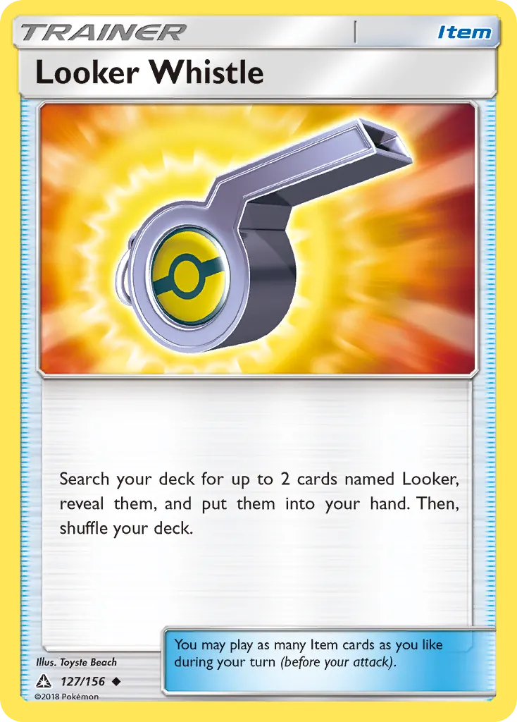 Looker Whistle — Ultra Prism 127 Pokémon card