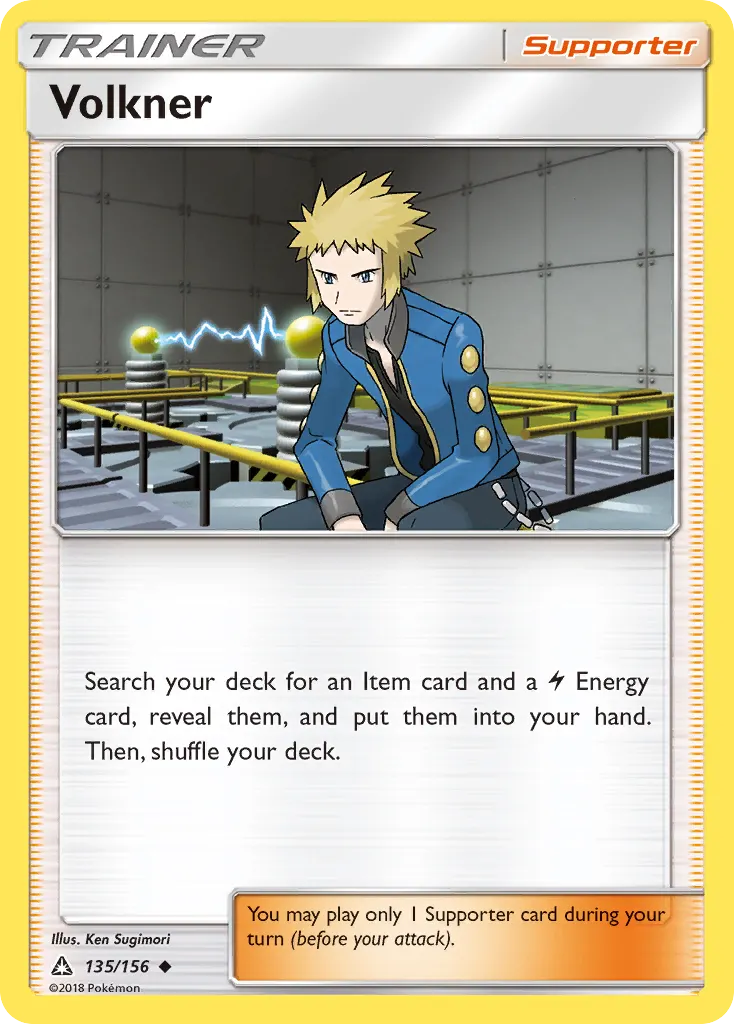 Volkner — Ultra Prism 135 Pokémon card