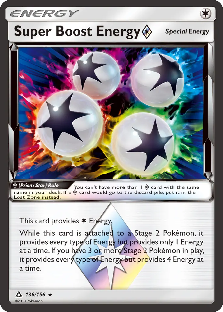 Super Boost Energy ◇ — Ultra Prism 136 Pokémon card