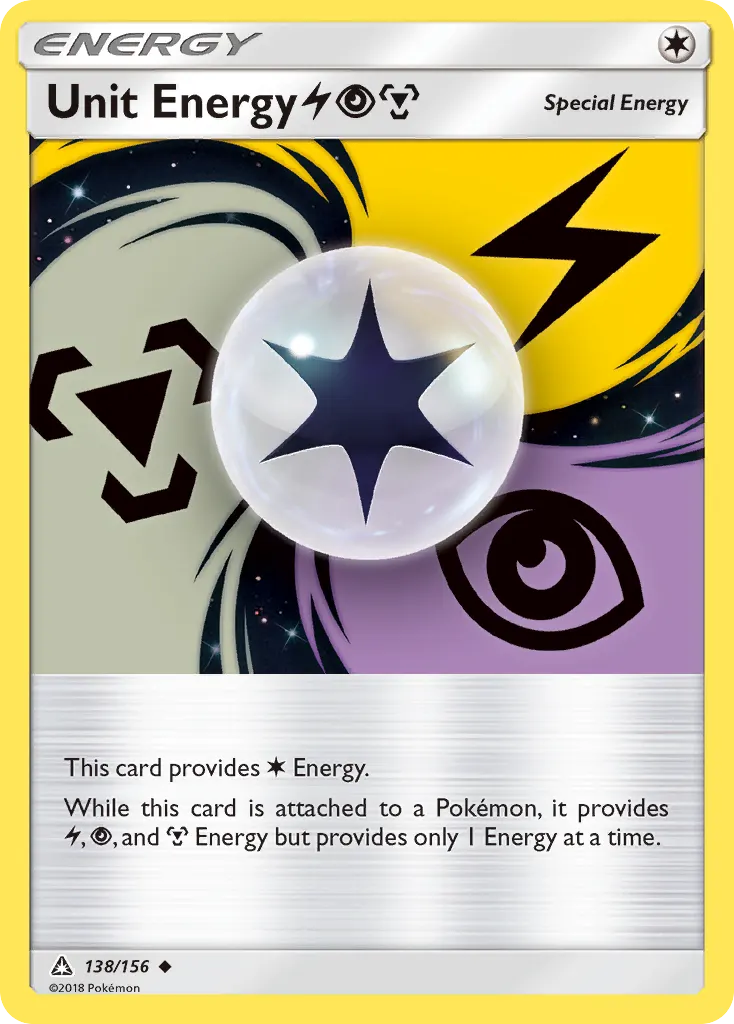 Unit Energy LightningPsychicMetal — Ultra Prism 138 Pokémon card