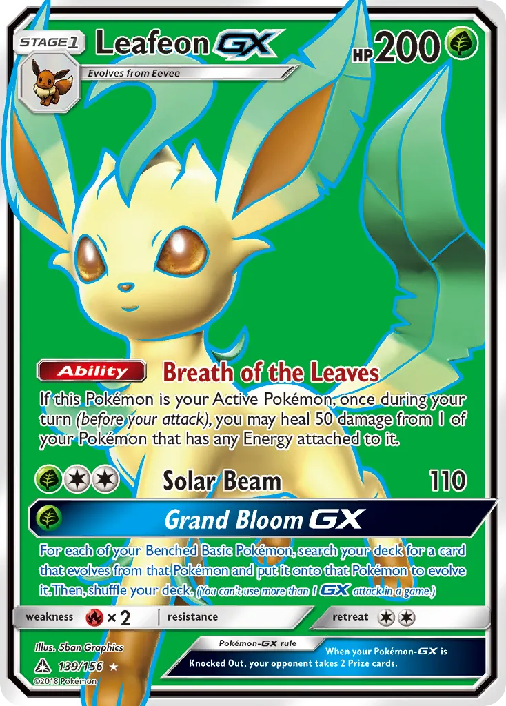 Leafeon-GX — Ultra Prism 139 Pokémon card