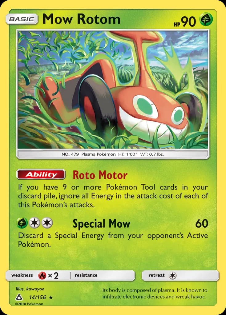 Mow Rotom — Ultra Prism 14 Pokémon card
