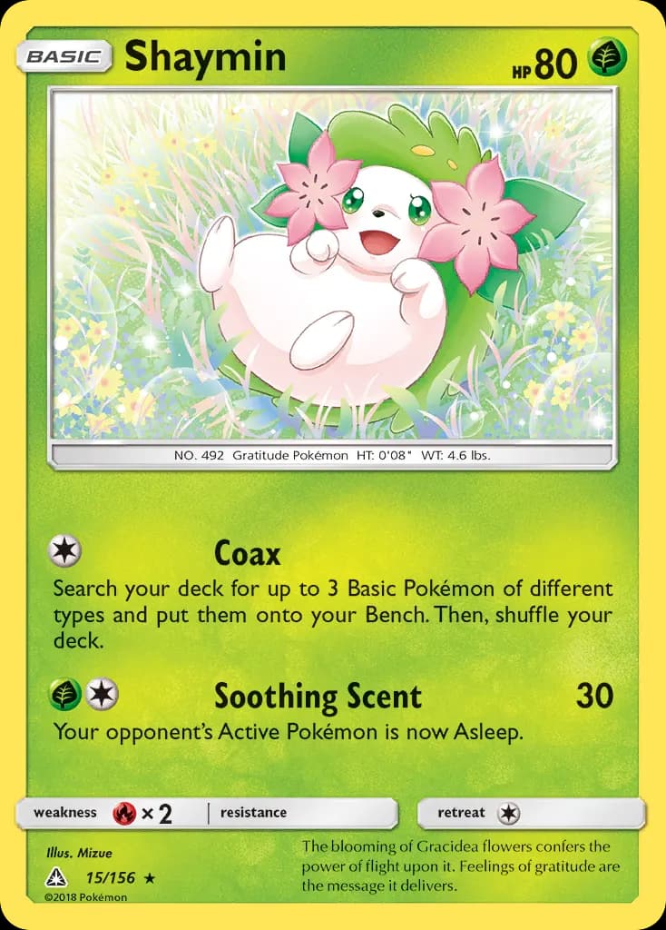 Shaymin — Ultra Prism 15 Pokémon card