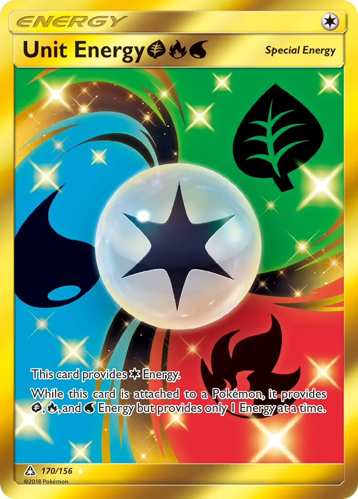 Unit Energy GrassFireWater — Ultra Prism 170 Pokémon card
