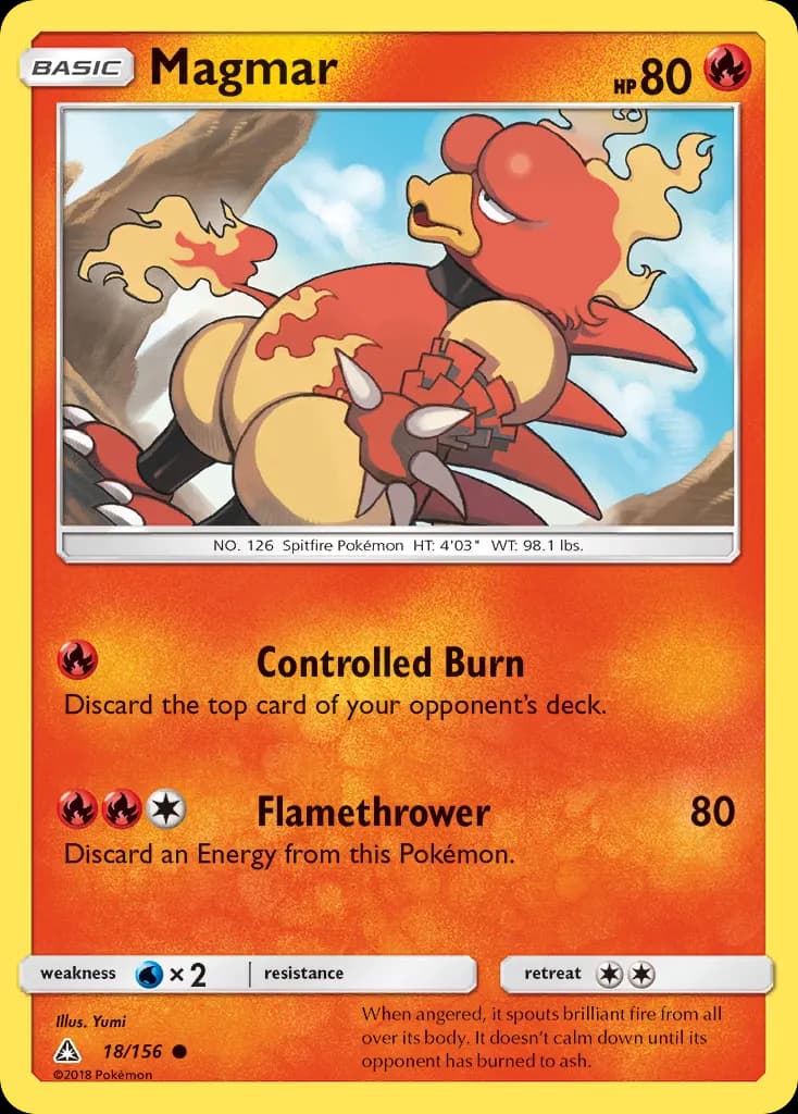 Magmar — Ultra Prism 18 Pokémon card