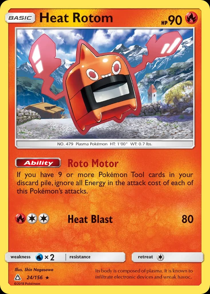 Heat Rotom — Ultra Prism 24 Pokémon card