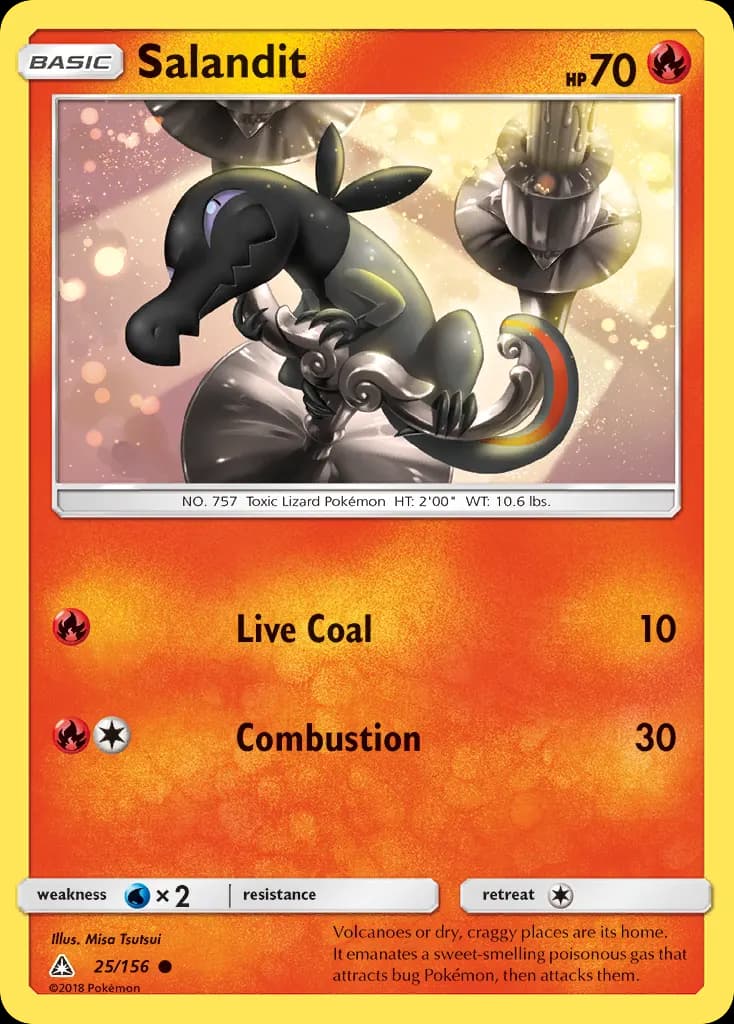 Salandit — Ultra Prism 25 Pokémon card