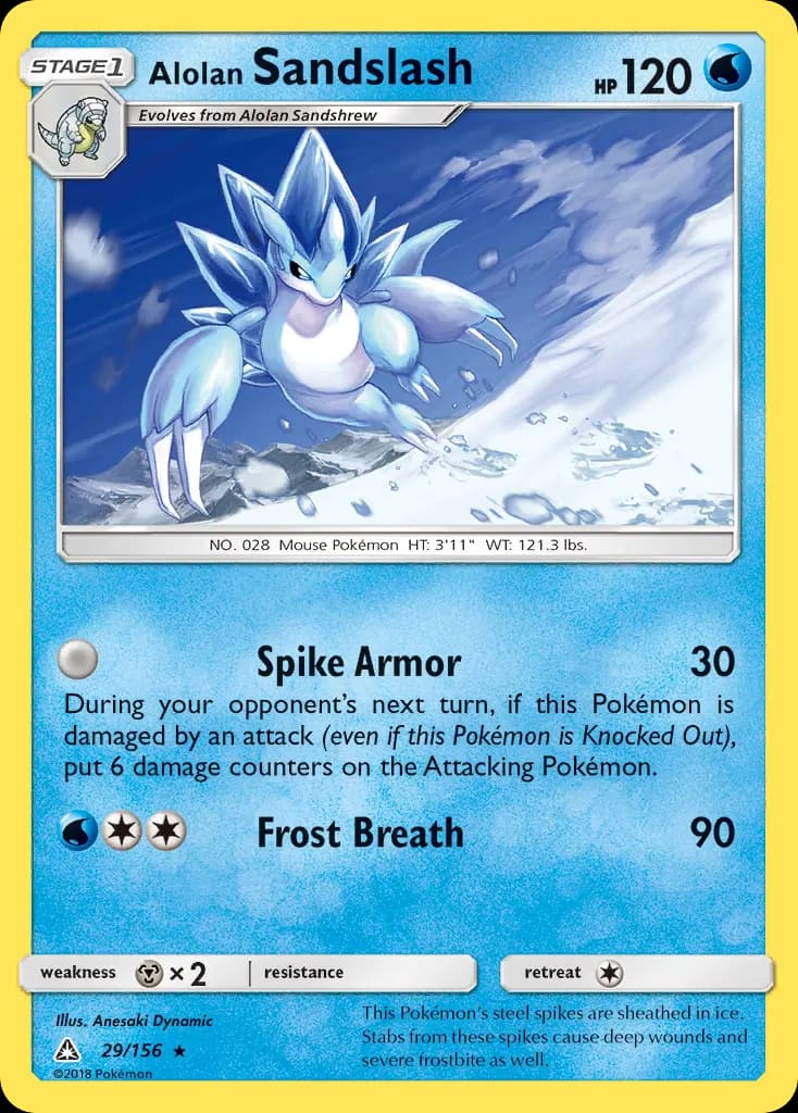 Alolan Sandslash — Ultra Prism 29 Pokémon card