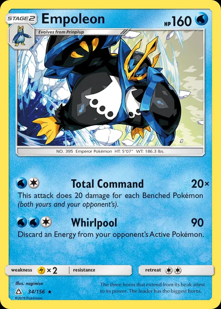 Empoleon — Ultra Prism 34 Pokémon card