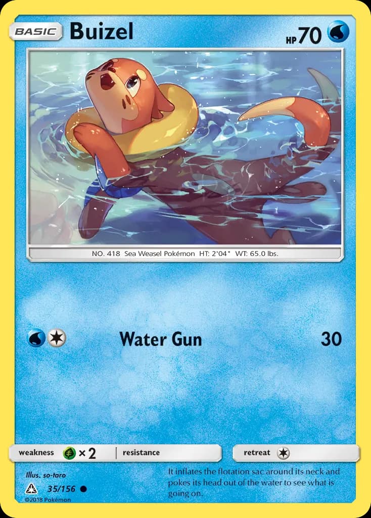 Buizel — Ultra Prism 35 Pokémon card