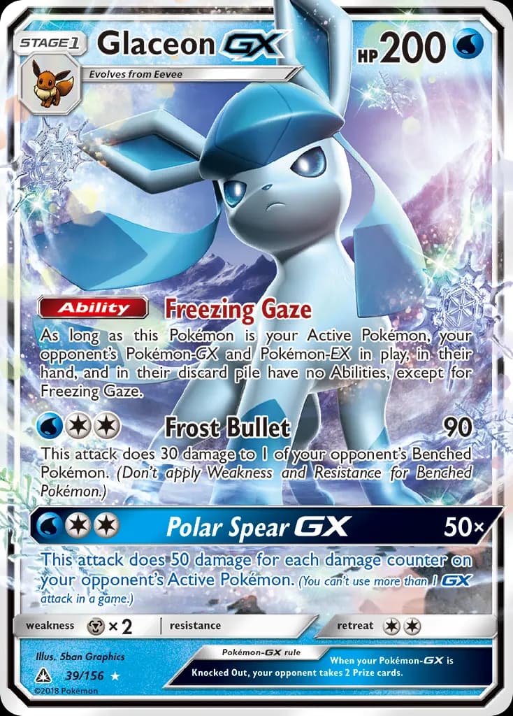Glaceon-GX — Ultra Prism 39 Pokémon card