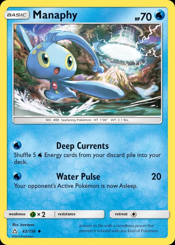 Manaphy — Ultra Prism 42 Pokémon card