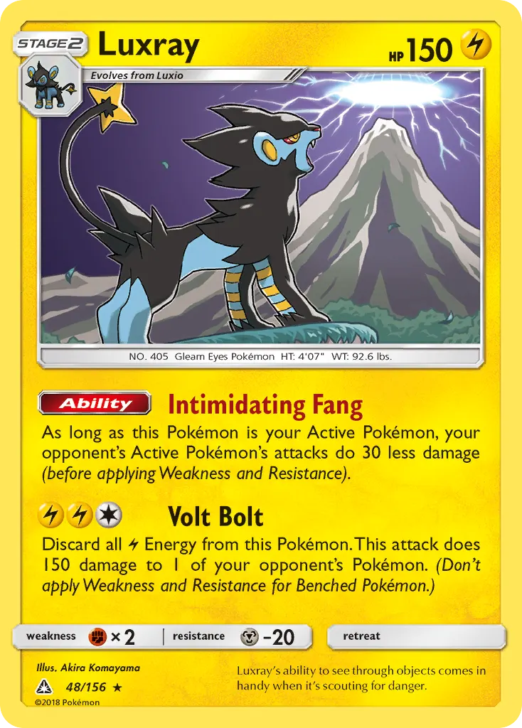 Luxray — Ultra Prism 48 Pokémon card