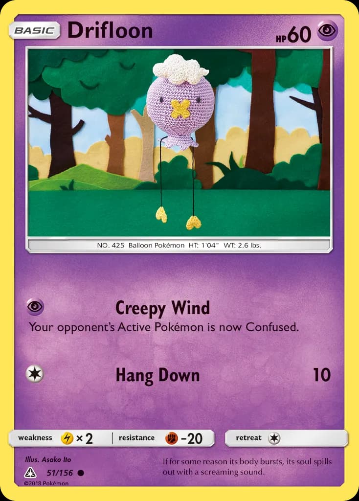 Drifloon — Ultra Prism 51 Pokémon card