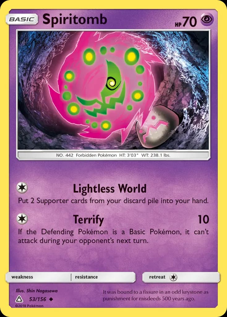 Spiritomb — Ultra Prism 53 Pokémon card