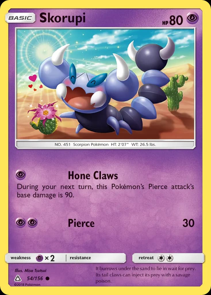Skorupi — Ultra Prism 54 Pokémon card