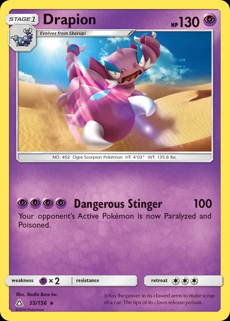 Drapion — Ultra Prism 55 Pokémon card