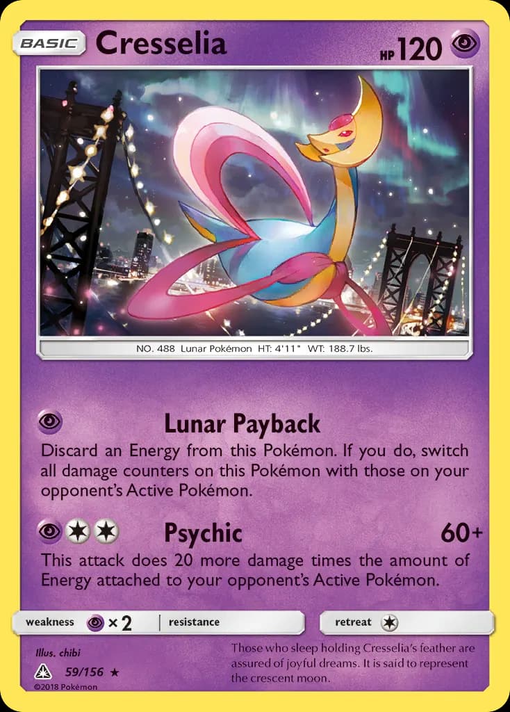 Cresselia — Ultra Prism 59 Pokémon card