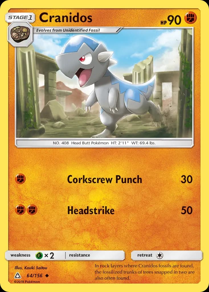 Cranidos — Ultra Prism 64 Pokémon card