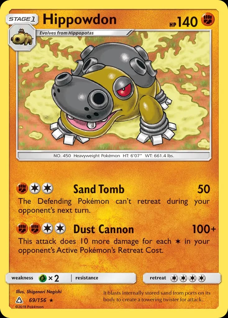 Hippowdon — Ultra Prism 69 Pokémon card