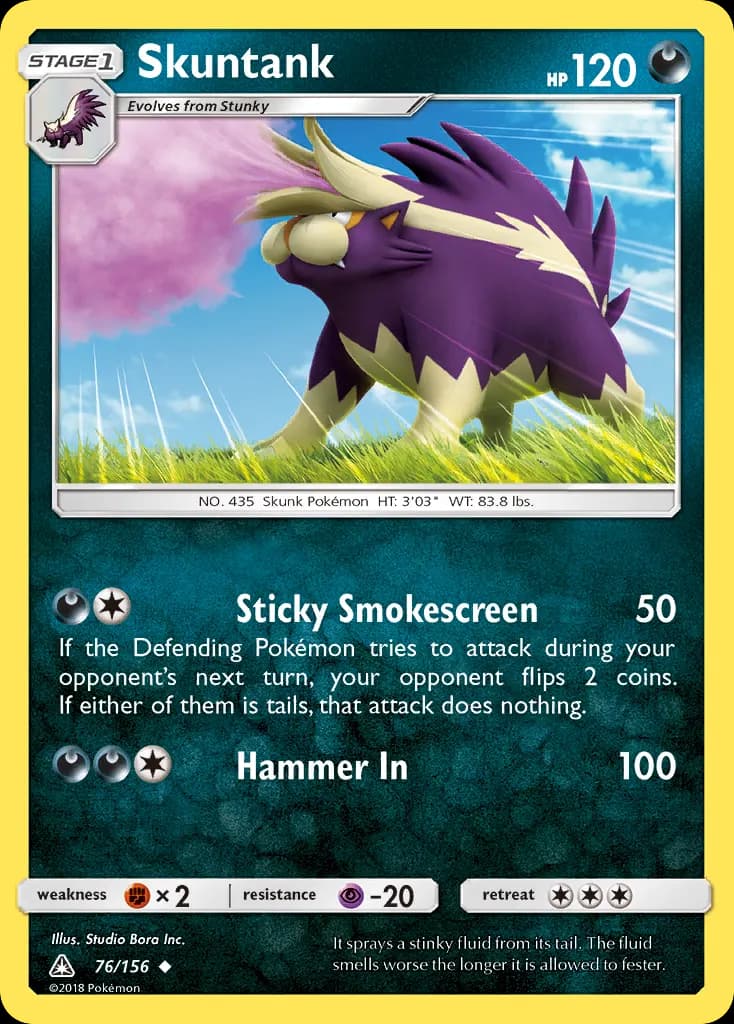 Skuntank — Ultra Prism 76 Pokémon card