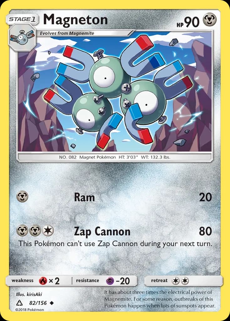 Magneton — Ultra Prism 82 Pokémon card