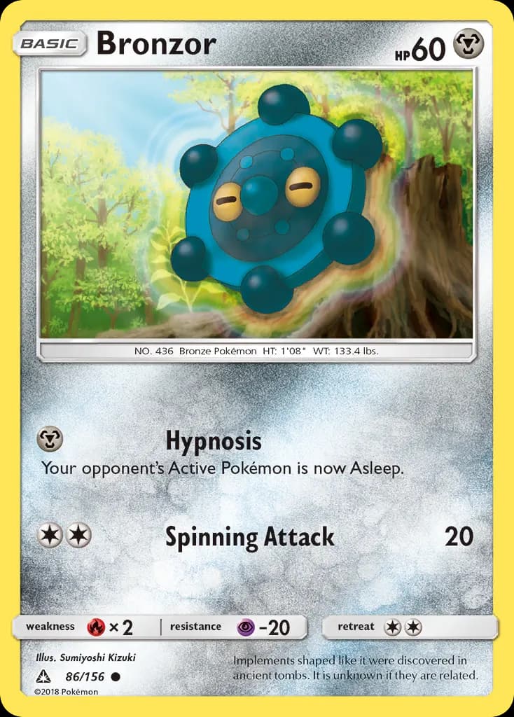 Bronzor — Ultra Prism 86 Pokémon card