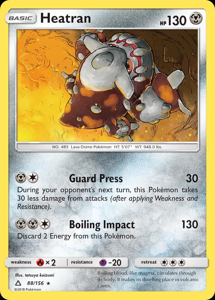 Heatran — Ultra Prism 88 Pokémon card