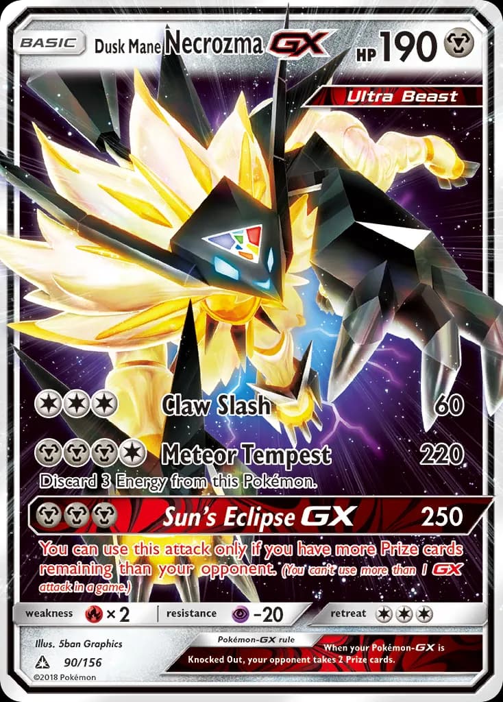 Dusk Mane Necrozma-GX — Ultra Prism 90 Pokémon card