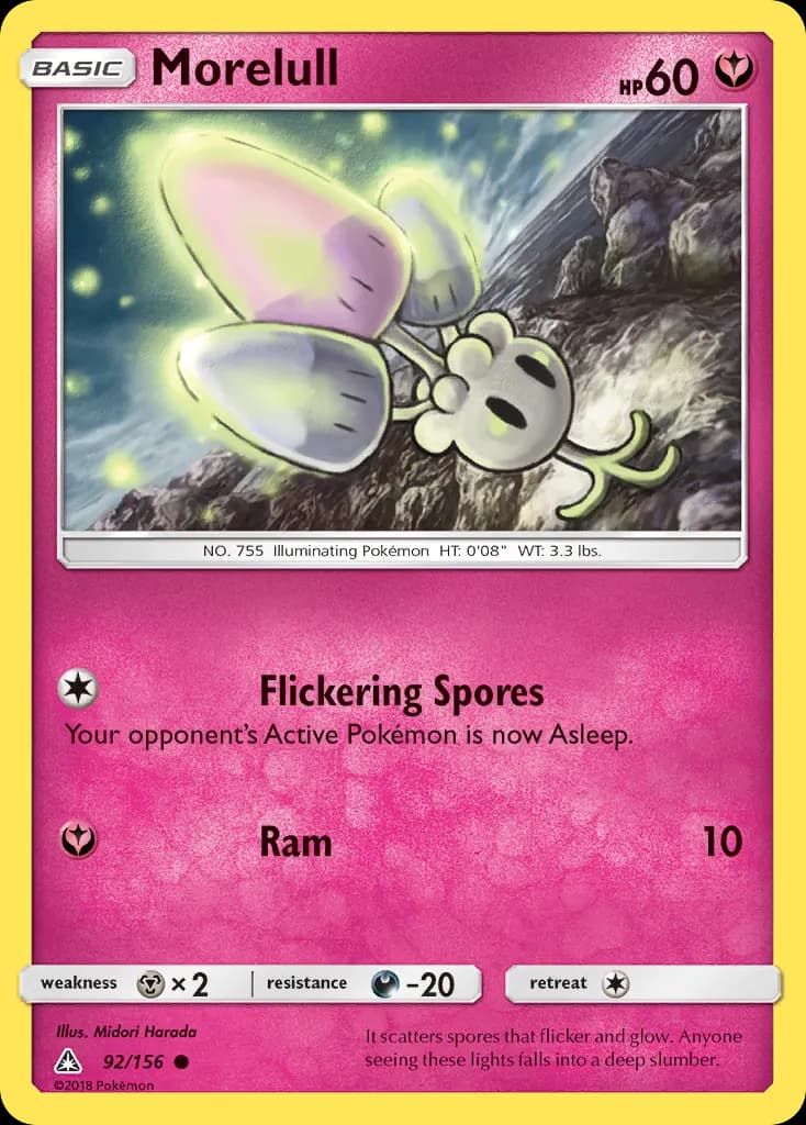 Morelull — Ultra Prism 92 Pokémon card