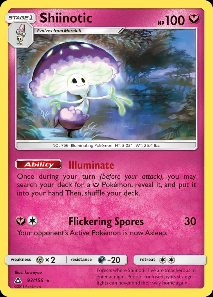 Shiinotic — Ultra Prism 93 Pokémon card