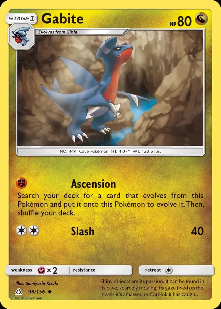 Gabite — Ultra Prism 98 Pokémon card