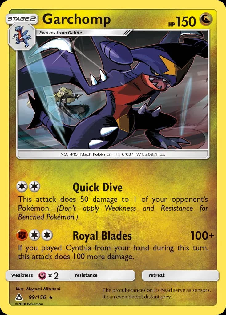 Garchomp — Ultra Prism 99 Pokémon card