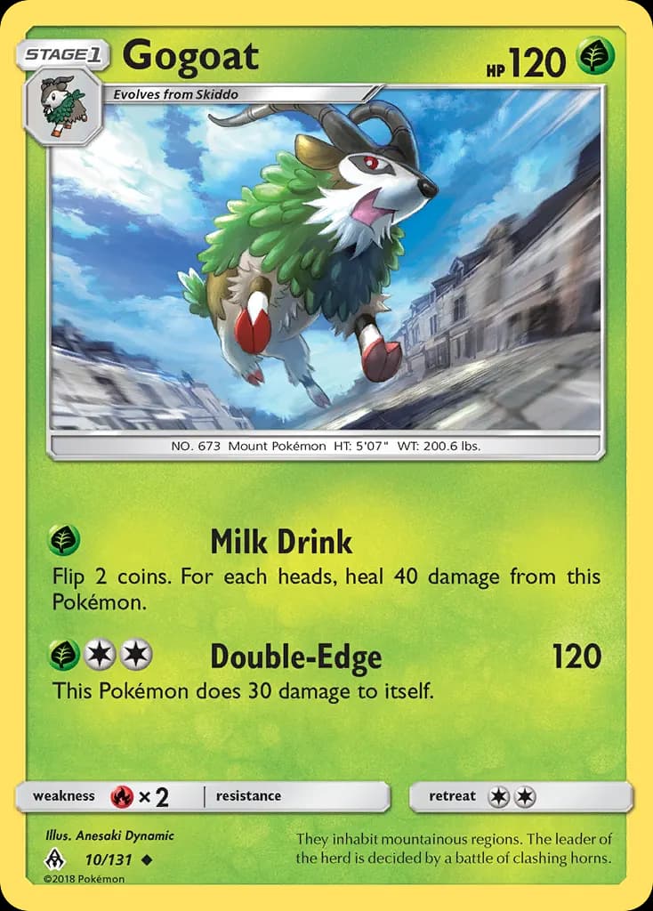 Gogoat — Forbidden Light 10 Pokémon card