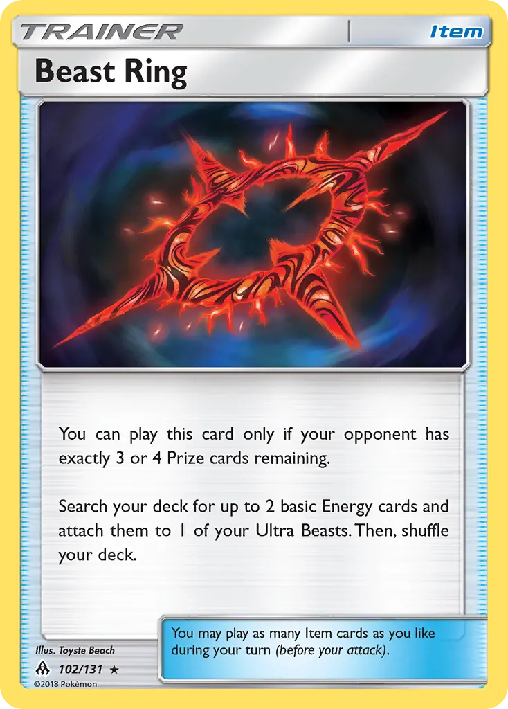 Beast Ring — Forbidden Light 102 Pokémon card