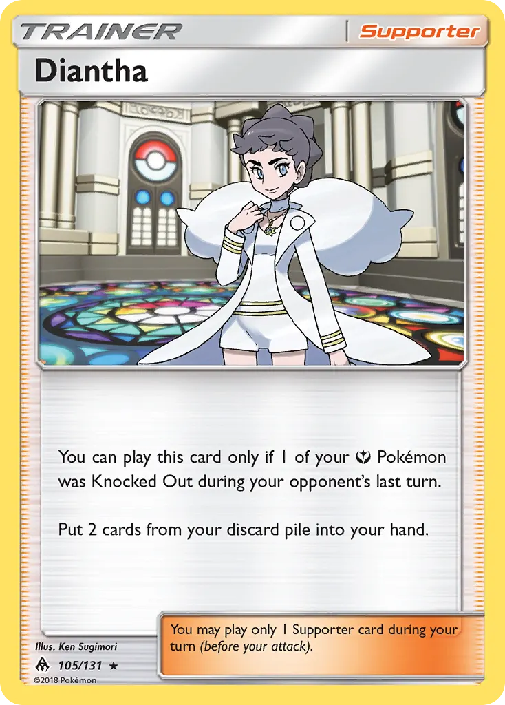 Diantha — Forbidden Light 105 Pokémon card