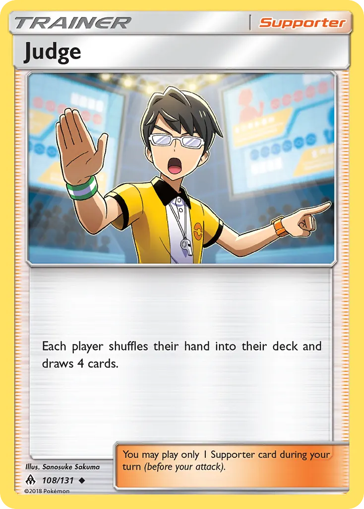 Judge — Forbidden Light 108 Pokémon card