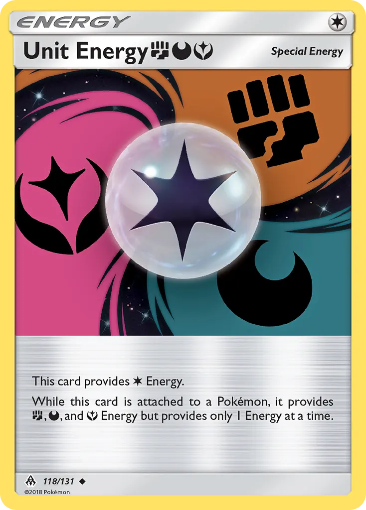 Unit Energy FightingDarknessFairy — Forbidden Light 118 Pokémon card