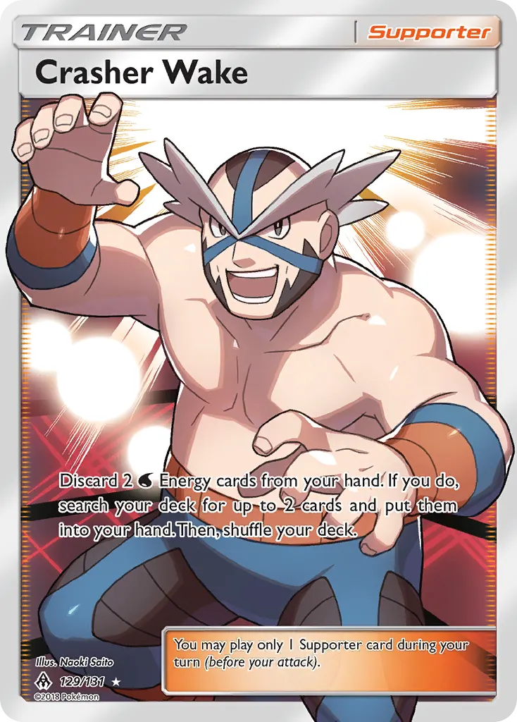Crasher Wake — Forbidden Light 129 Pokémon card
