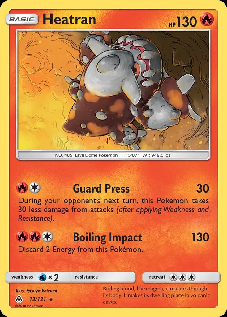 Heatran — Forbidden Light 13 Pokémon card