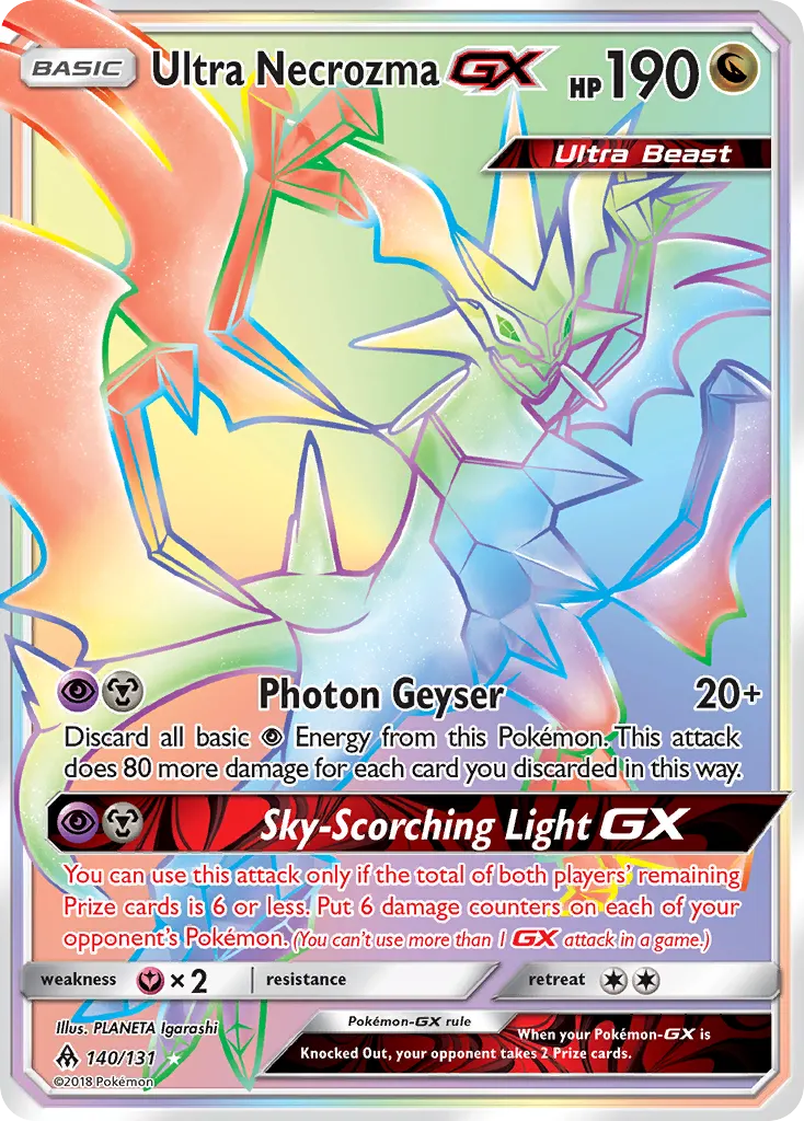 Ultra Necrozma-GX — Forbidden Light 140 Pokémon card