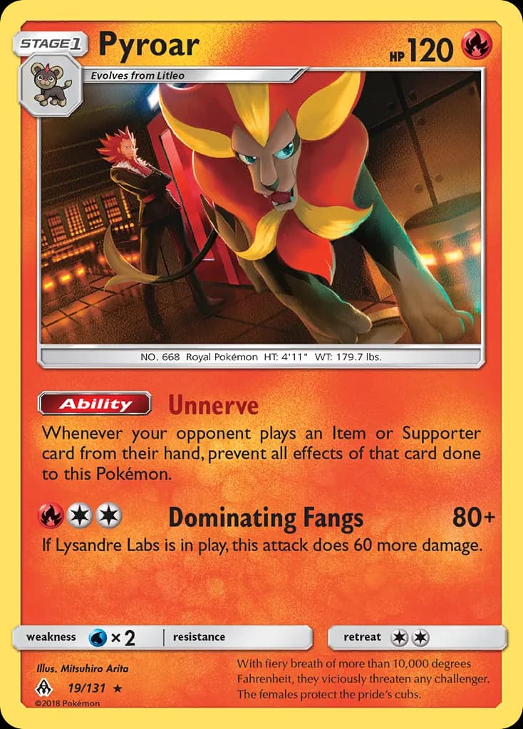 Pyroar — Forbidden Light 19 Pokémon card