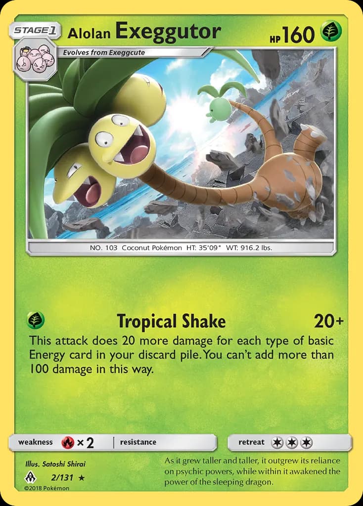 Alolan Exeggutor — Forbidden Light 2 Pokémon card