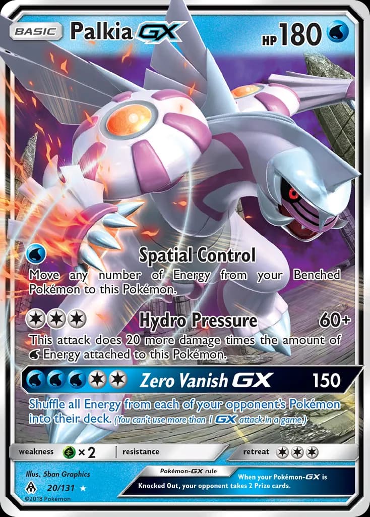 Palkia-GX — Forbidden Light 20 Pokémon card